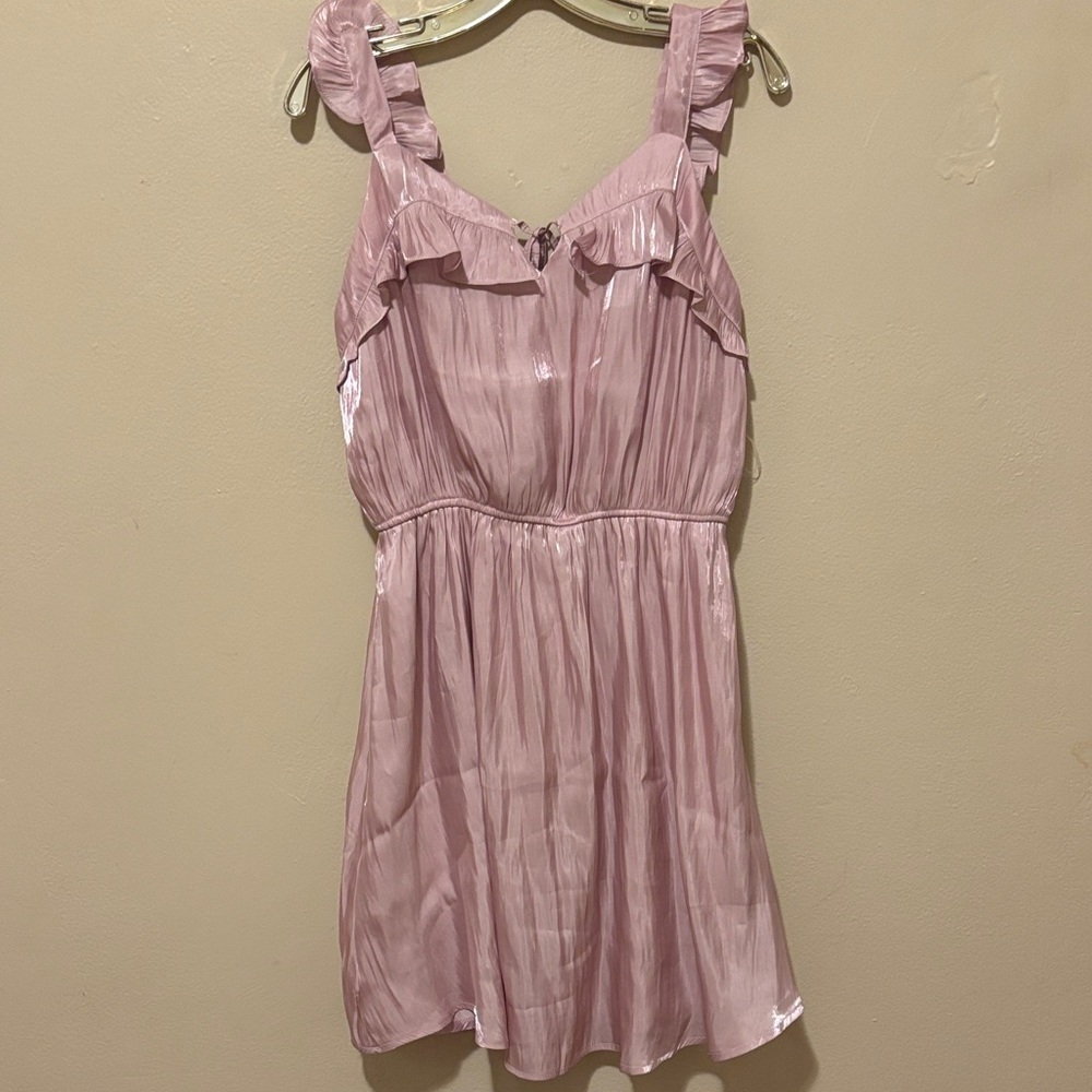 Andree Light Pink Ruffled Mini Dress